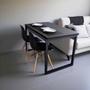 Imagem de Mesa de Jantar 80x80 Industrial Preta Moderna Para 4 Lugares MDF Compacta Entrega Rápida