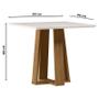 Imagem de Mesa de Jantar 90x90 cm Valência com Vidro Ype Off White  New Ceval