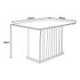 Imagem de Mesa de Jantar Amalia 136cm com Vidro Carvalho/Off White - Poliman