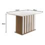 Imagem de Mesa de Jantar Amalia 136cm com Vidro Carvalho/Off White - Poliman