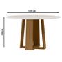 Imagem de Mesa de jantar Ambiente 135x135 cm com Tampo Giratório Isabela com Vidro Ype Off White e 6 Cadeiras Amanda Ype Veludo Preto  New Ceval