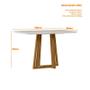 Imagem de Mesa de Jantar Ambiente Sarah 120x80 cm com Vidro Ype Off White e 4 Cadeiras Mariana Ype Veludo Nude  New Ceval