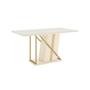 Imagem de Mesa de Jantar Andy 160 C/ Vidro Off White - Henn