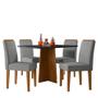 Imagem de Mesa de Jantar Anitta 120x80 com 4 Cadeiras Ana - New Ceval