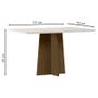 Imagem de Mesa de Jantar Anitta 135X90 cm com Vidro Imbuia Off White  New Ceval