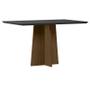 Imagem de Mesa de Jantar Anitta 135X90 cm com Vidro Imbuia Preto   New Ceval