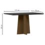 Imagem de Mesa de Jantar Anitta 135X90 cm com Vidro Imbuia Preto   New Ceval