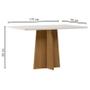 Imagem de Mesa de Jantar Anitta 135X90 cm com Vidro Ype Off White  New Ceval