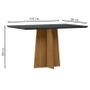 Imagem de Mesa de Jantar Anitta 135x90 cm com Vidro Ype Preto e 4 Cadeiras Mariana Veludo Nude  New Ceval