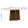 Imagem de Mesa de Jantar Anitta 160x90 cm com Vidro Imbuia Off White  New Ceval