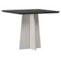 Imagem de Mesa de Jantar Anitta 90X90 cm com Vidro Off White Preto  New Ceval