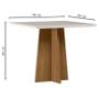 Imagem de Mesa de Jantar Anitta 90X90 cm com Vidro Ype Off White  New Ceval