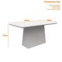 Imagem de Mesa de Jantar Bárbara 160x90 Tampo em MDF com Vidro - New Ceval