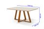 Imagem de Mesa de Jantar Bela Tampo Vidro/MDF Retangular 120 cm