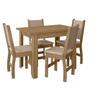 Imagem de Mesa de Jantar Bellagio Retangular 108cm Com 4 Cadeiras Clara Poliman Móveis