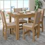 Imagem de Mesa de Jantar Bellagio Retangular 108cm Com 4 Cadeiras Clara Poliman Móveis