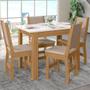 Imagem de Mesa de Jantar Bellagio Retangular 108cm Com 4 Cadeiras Clara Poliman Móveis