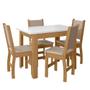 Imagem de Mesa de Jantar Bellagio Retangular 108cm Com 4 Cadeiras Clara Poliman Móveis
