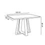 Imagem de Mesa de Jantar Brenda 120x90 Cm Off White Com Base de Madeira Mel N01 - D'Rossi