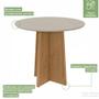 Imagem de Mesa De Jantar Celebrare 4 Lugares 100x100cm com Tampo Redondo de Vidro Lopas