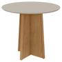 Imagem de Mesa De Jantar Celebrare 4 Lugares 100x100cm com Tampo Redondo de Vidro Lopas