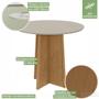 Imagem de Mesa De Jantar Celebrare 4 Lugares 100x100cm com Tampo Redondo de Vidro Lopas