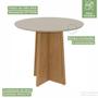 Imagem de Mesa De Jantar Celebrare 4 Lugares 100x100cm com Tampo Redondo de Vidro Lopas
