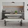 Imagem de Mesa de Jantar com 2 Bancos Estilo Industrial TUB