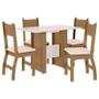 Imagem de Mesa de Jantar com 4 Cadeiras Milano Carvalho Off White - Poliman
