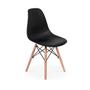 Imagem de Mesa De Jantar Com 4 Cadeiras Pretas Eames Eiffel 90Cm Tampo