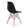 Imagem de Mesa De Jantar Com 4 Cadeiras Pretas Eames Eiffel 90Cm Tampo