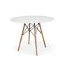 Imagem de Mesa De Jantar Com 4 Cadeiras Pretas Eames Eiffel 90Cm Tampo