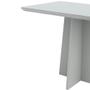 Imagem de Mesa De Jantar Com 4 Lugares 1,20 Com Tampo De Madeira Canto Arredondada Com Vidro Cor Off White Ana New Ceval