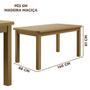 Imagem de Mesa De Jantar Com 6 Cadeiras Em Madeira Maciça 160cm Nogueira Safira Shop Jm