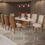 Imagem de Mesa de Jantar com 6 Cadeiras Glamour Topazio Off White Viero