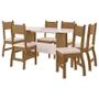 Imagem de Mesa de Jantar com 6 Cadeiras Milano Carvalho Off White - Poliman