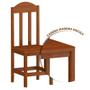 Imagem de Mesa de jantar com 8 cadeiras de madeira maciça - Marrom Safira Nemargi