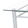 Imagem de Mesa de Jantar Com Tampo De Vidro Retangular 107cm Palma Branco Artefamol