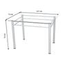 Imagem de Mesa de Jantar Com Tampo De Vidro Retangular 107cm Palma Branco Artefamol