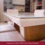 Imagem de Mesa De Jantar Com Tampo Mdf Com Vidro Canto Reto 160cm