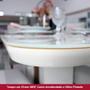 Imagem de Mesa De Jantar Com Tampo Mdf E Vidro Com Canto Arredondado 160 Cm Solana Henn Nature Com Off White