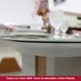 Imagem de Mesa de Jantar com Tampo MDF/Vidro Canto Arredondado 160 Cm Épic Henn