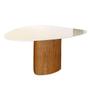 Imagem de Mesa de Jantar Cone Orgânica Tríon Redonda 140x144 cm Base Freijó com Tampo Laca