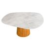 Imagem de Mesa de Jantar Cone Oval 160x90 cm Tampo Madeira Freijó Base Madeira Freijó