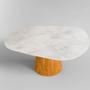 Imagem de Mesa de Jantar Cone Oval 160x90 cm Tampo Madeira Freijó Base Madeira Freijó