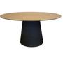 Imagem de Mesa De Jantar Cone Oval 180x100 cm Tampo Carvalho Malva Base Corda Náutica Preta