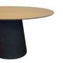 Imagem de Mesa De Jantar Cone Oval 180x100 cm Tampo Carvalho Malva Base Corda Náutica Preta