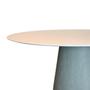 Imagem de Mesa De Jantar Cone Oval 244x137 Cm Base Cimento Queimado Tampo Laca Branca