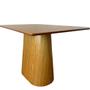 Imagem de Mesa de Jantar Cone Retangular 180x100 cm Base Oval Freijó Tampo Freijó