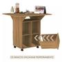 Imagem de Mesa de jantar dobrável com bancos MDF- Vira aparador Jade Cor: Preta